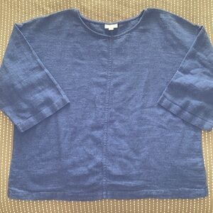 J Jill Boxy hemp/cotton top